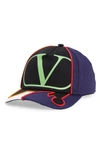 VALENTINO GARAVANI VLOGO EMBROIDERED BASEBALL CAP,WY2HDA10HCQ