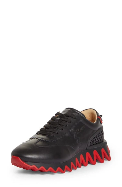 Christian Louboutin Loubishark Suede Low-top Trainers In Black