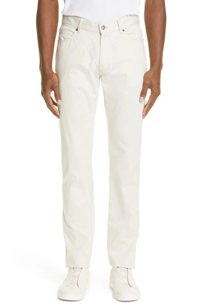 Ermenegildo Zegna Zegna Man Denim Trousers White Size 42 Cotton In Nat Sld