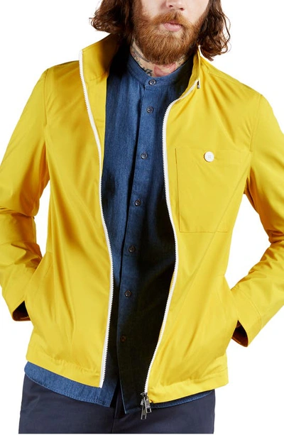 Ted Baker Mens Yellow Barklee Zipped Woven Hooded Jacket 44 - Main Image