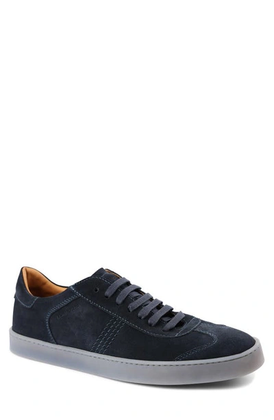 Bruno Magli Men's Bono Suede Transparent-sole Low-top Trainers In Navy Suede