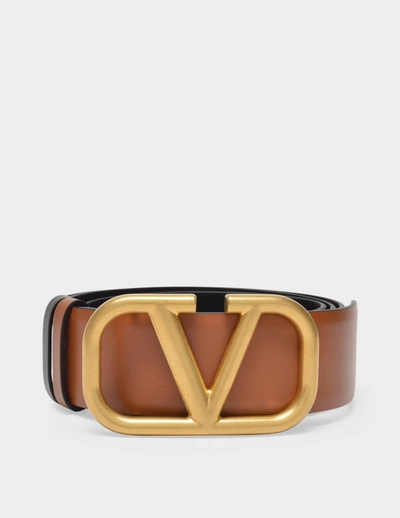 Valentino Garavani Belt H. 40 Reversible In Selleria/nero