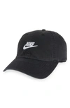 Nike Sportswear Heritage86 Futura Washed Baseball Hat In Black