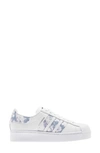 Adidas Originals Superstar Bold Sneaker In Ftwr White/ Sky/ Silver Met
