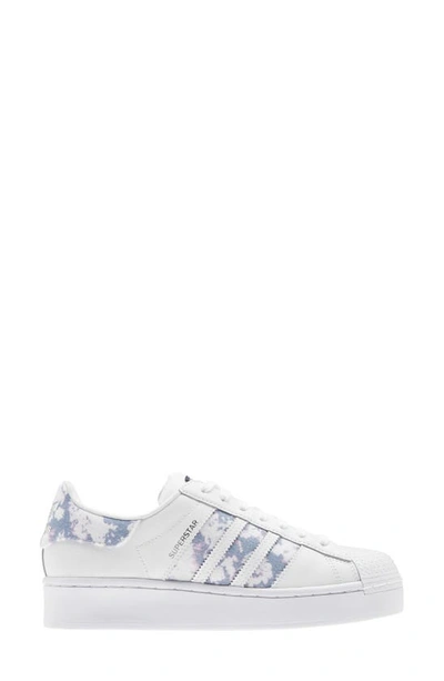 Adidas Originals Superstar Bold Sneaker In Ftwr White/ Sky/ Silver Met