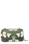 BURBERRY SMALL LOLA CAMO PRINT CANVAS SHOULDER BAG,8043627