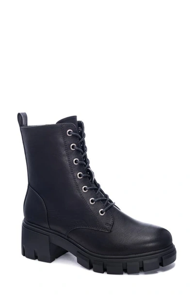 Dirty Laundry Newz Combat Boot In Black