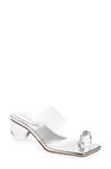 Jeffrey Campbell Latus Sandal In Silver Clear Vinyl