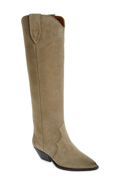 Isabel Marant Denvee Tall Western Boot In Taupe