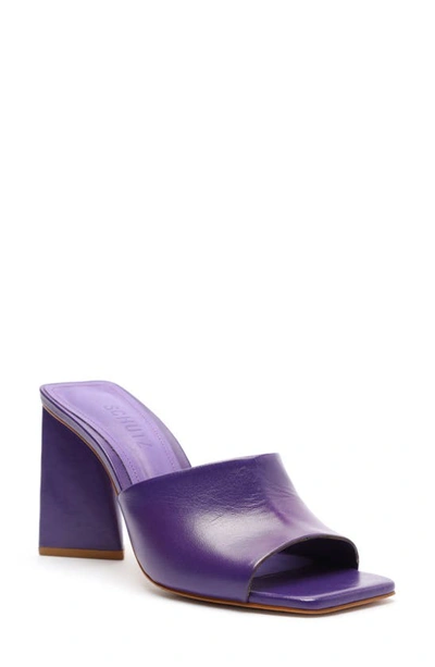 Schutz Lizah Leather Sandal In Purple