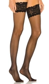Wolford Satin Touch Stay-up Thigh-highs In 黑色