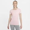 Nike Women's Dri-fit Adv Aura Slim-fit Short-sleeve Top In Pink