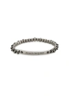 Alexander Mcqueen Skull Beaded Silver-tone Bracelet In Silver