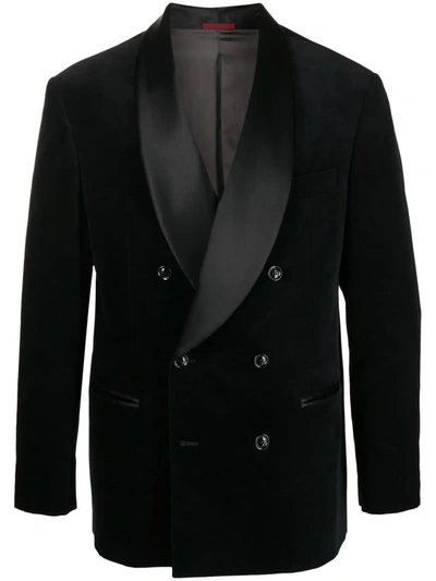 Brunello Cucinelli Velvet Tuxedo Jacket In Schwarz