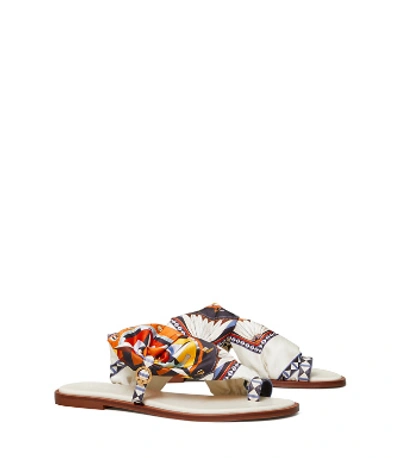 Tory Burch Selby Scarf Sandal In Rose Des Vents