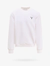 Prada White Logo-print Crewneck Sweatshirt In White