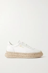Christian Louboutin Espasneak Leather Espadrille Platform Sneakers In White