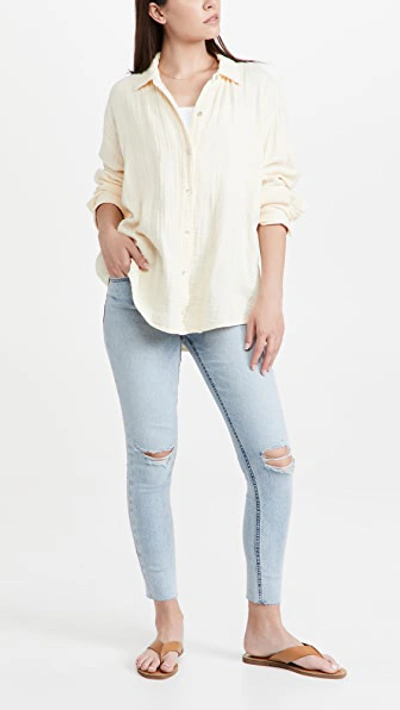 Rag & Bone Cate Ripped Frayed Ankle Skinny Jeans In Multi
