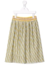 MOLO GLITTER PLEATED SKIRT