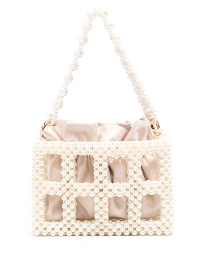 0711 Tekla Large Bucket Bag In White