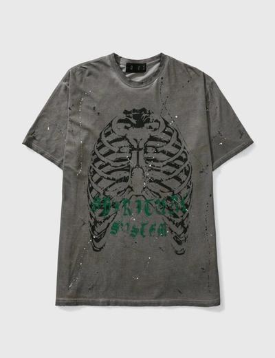Someit S.s. Skull Printed Cotton T-shirt In Grey