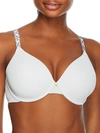 Natori Pure Luxe Embroidered-strap Underwire Bra 732080 In Mineral Mink