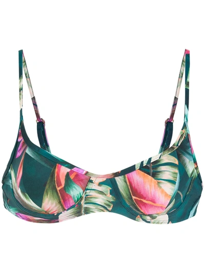 Lygia & Nanny Cassis Leaf-print Bikini In Grün