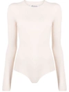 Maison Margiela Long-sleeved Top In Nude