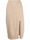 Lorena Antoniazzi Straight-leg Knitwear Skirt In Nude
