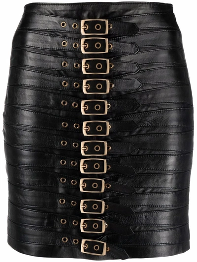 Manokhi Buckle-detail Mini Skirt In Black