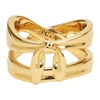 JEAN PAUL GAULTIER SSENSE EXCLUSIVE GOLD ALAN CROCETTI EDITION DOUBLE WRAP BANDANA RING