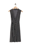 Love By Design Prescott Sleeveless Wrap Dress In Square Neck Link-blk/wht