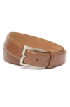 Cole Haan Feather Edge Leather Strap Belt In Tan