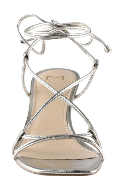 Marc Fisher Ltd Nollyn Strappy Sandal In Platino Leather