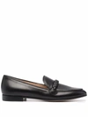 GIANVITO ROSSI BELEM LEATHER LOAFERS