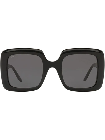 Gucci Oversized Square-frame Sunglasses In Schwarz