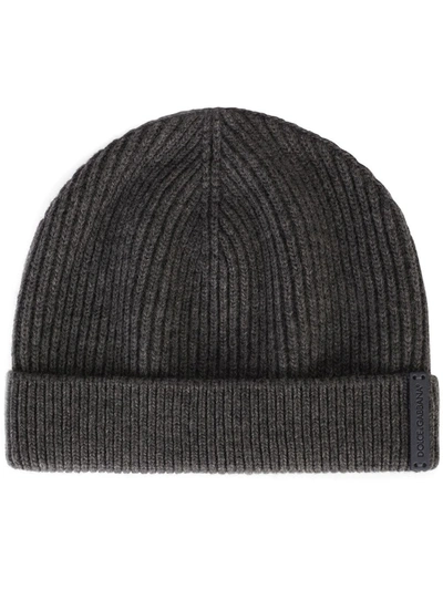 Dolce & Gabbana Fine-ribbed Beanie In Grey