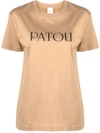 Patou Logo-print Cotton T-shirt In Beige