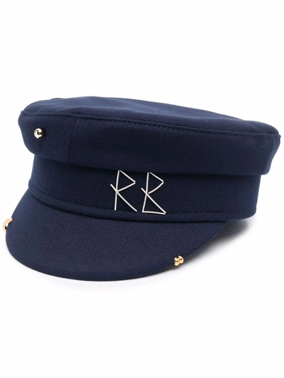 Ruslan Baginskiy Logo-embroidered Baker-boy Cap In Blue