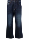 Philipp Plein Iconic Plein Wide-leg Jeans In 蓝色