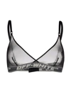 Off-white Logo-band Triangle Bra In Black