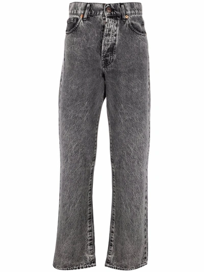 3x1 High-rise Straight-leg Jeans In Grey