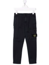 STONE ISLAND JUNIOR PANELLED CARGO TROUSERS