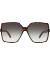 Saint Laurent Square-frame Sunglasses In Grey