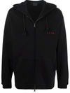 Qasimi Embroidered Logo Slogan Hoodie In Black