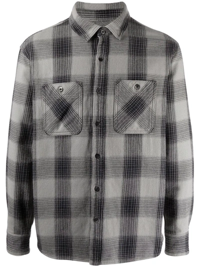 Neighborhood Lumbers Plaid-check Shirt In Grey