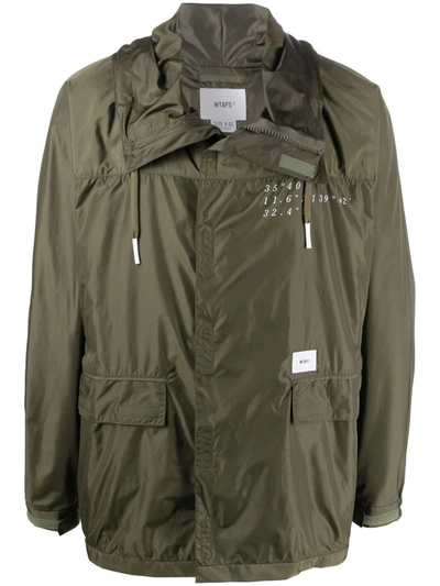 Wtaps Pillar Hooded Jacket In Green