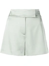 Alice And Olivia Merilyn High Waist Cashmere Shorts In Green