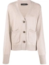 Lisa Yang Button-down Knit Cardigan In Neutrals