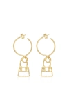 Jacquemus Womens Gold Les Creoles Chiquita Brass Earrings In Gold
